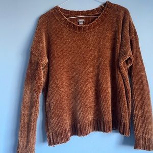 Bernat honey brown velvet knitted Aerie sweater